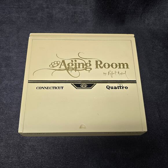 Aging Room Quattro Connecticut Empty Wood Cigar Box 8" x 9" x 2" - Picture 6 of 11